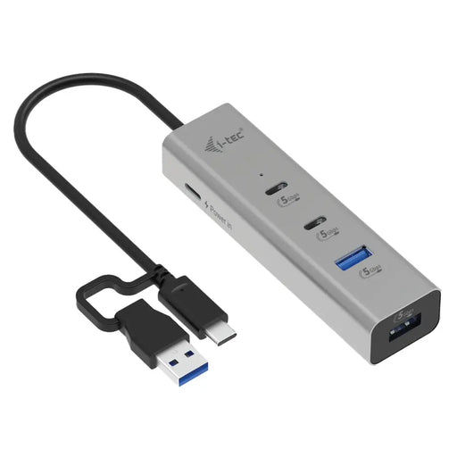 USB Hub i-Tec CAHUBMETAL2A2CPD Silver - Компютър Мрежи и компоненти<<<Компютри| Електроника<<<BigBuy&&&HUB