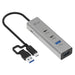 USB Hub i-Tec CAHUBMETAL2A2CPD Silver - Компютър Мрежи и компоненти<<<Компютри| Електроника<<<BigBuy&&&HUB