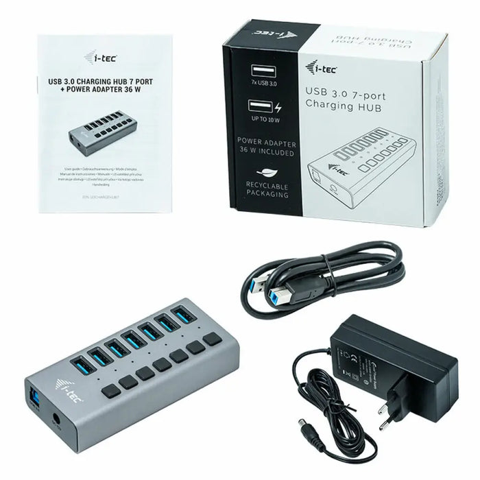 USB Hub i-Tec U3CHARGEHUB7 - Компютър Мрежи и компоненти<<<Компютри| Електроника<<<BigBuy&&&HUB USB<<<Компютър Мрежи и
