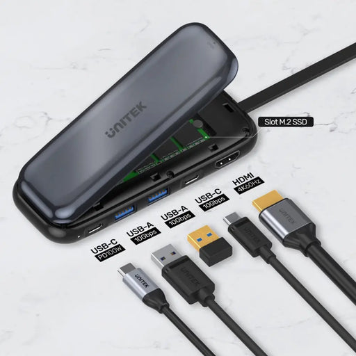 USB Hub Unitek D1046A Grey - USB HubsPER-HUB<<<Input / Output DevicesPER<<<ActionPL&&&Компютър Мрежи и