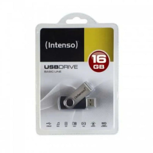 USB stick INTENSO 3503470 16 GB Keychain Black Black/Silver DDR3 SDRAM - Компютър Мрежи и компоненти<<<Компютри|