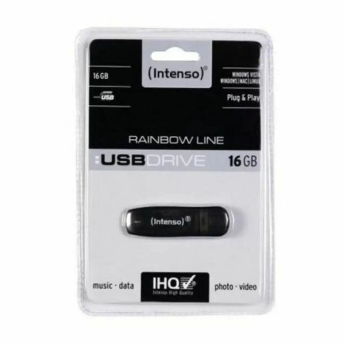 USB stick INTENSO Rainbow Line 16 GB Black 16 GB USB stick - Компютър Мрежи и компоненти<<<Компютри|