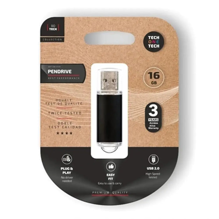 USB stick Tech One Tech Basic 16 GB - Компютър Мрежи и компоненти<<<Компютри| Електроника<<<BigBuy&&&USB флаш