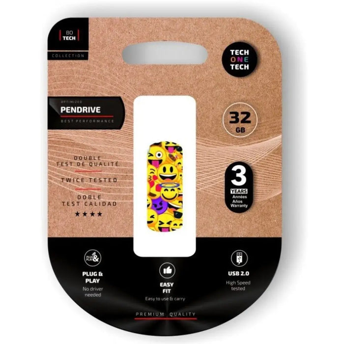 USB stick Tech One Tech Emoji collage 32 GB - Компютър Мрежи и компоненти<<<Компютри| Електроника<<<BigBuy&&&USB флаш