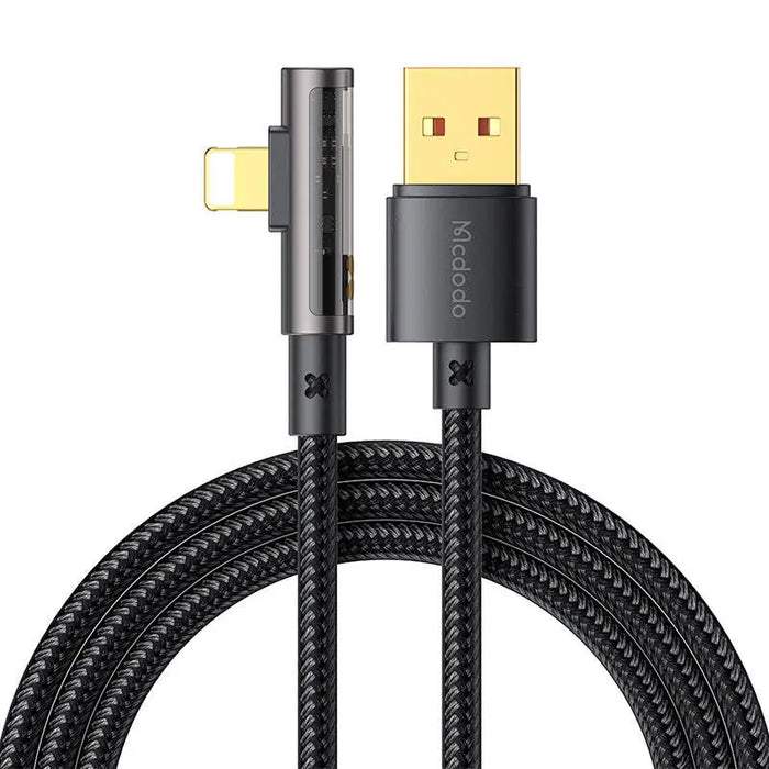 USB to lightning prism 90 degree cable Mcdodo CA-3511 1.8m (black) - USB to Lightning<<<USB cables<<<GSM