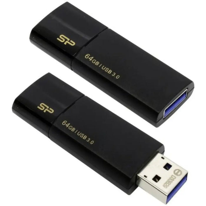 USB3.2 Silicon Power 64GB Blaze B05 SP064GBUF3B05V1K Black - Флаш памети<<<Периферия<<<Компютри и периферия<<<TechMart