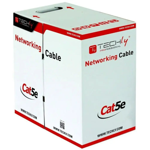 UTP Category 5e Rigid Network Cable Techly 025640 Grey 305 m - Мрежови кабели<<<Компютър Кабели и адаптери<<<Компютри|