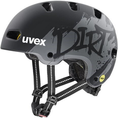 UVEX Kid 4 Style MIPS kids’ cycling helmet, dirt black matt