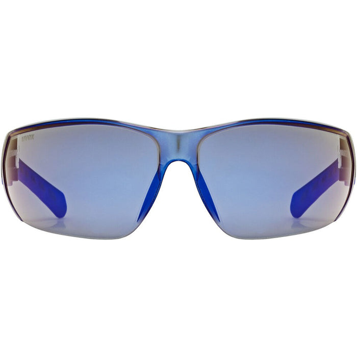 UVEX Equate cycling glasses, black/blue matt/mirror blue
