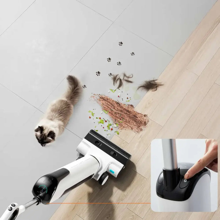 UWANT D100 17000Pa Upright Vacuum Cleaner with Mopping Function and Charging Station - White - Household