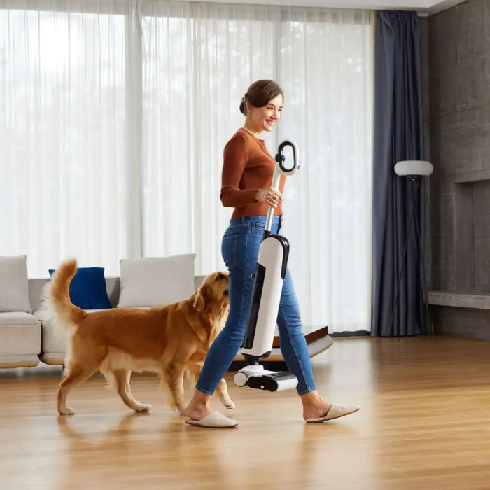 UWANT D100 17000Pa Upright Vacuum Cleaner with Mopping Function and Charging Station - White - Household