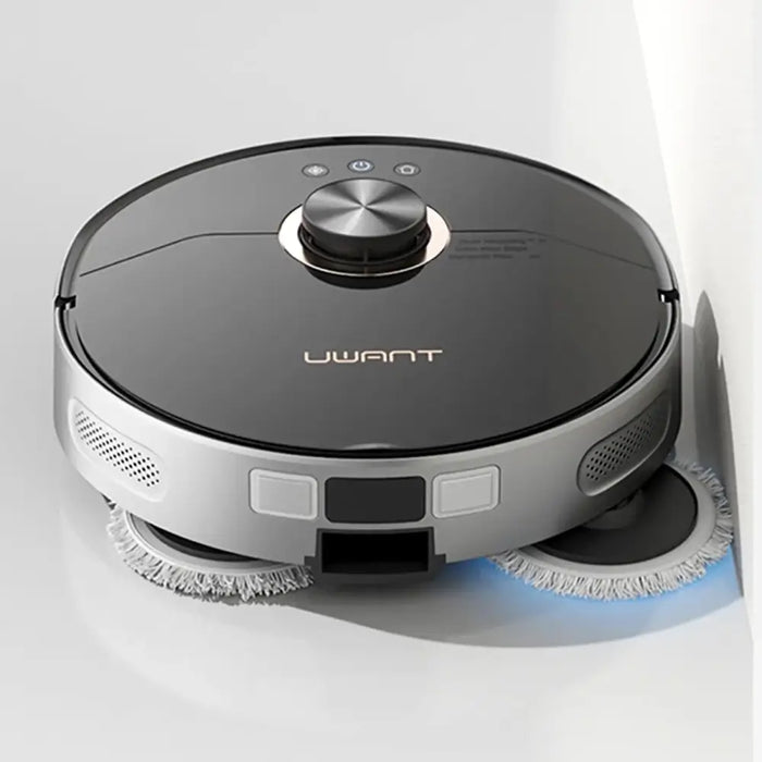 UWANT U200 Pro Robot Vacuum Cleaner with Mop Function + Charging/Cleaning Station - Gray - Household