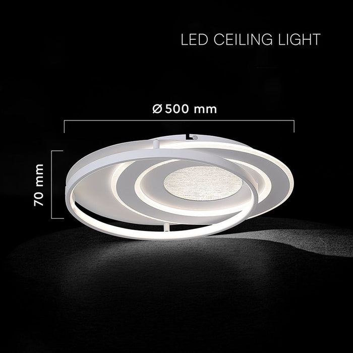 LED CEILING LIGHT 60W 50X42CM 3CCT WHITE REMOTE CONTROL V-TAC
