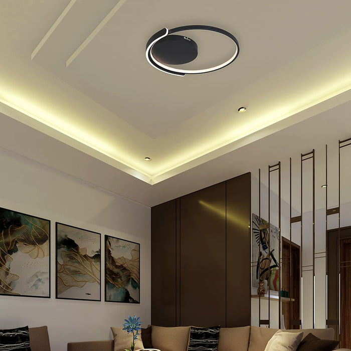 LED CEILING LIGHT 70W REMOTE CONTROL BLACK CIRCLE 84025 V-TAC