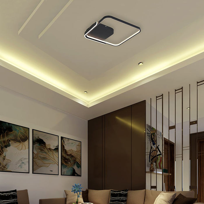 LED CEILING LIGHT 75W REMOTE CONTROL BLACK SQUARE 84025 V-TAC