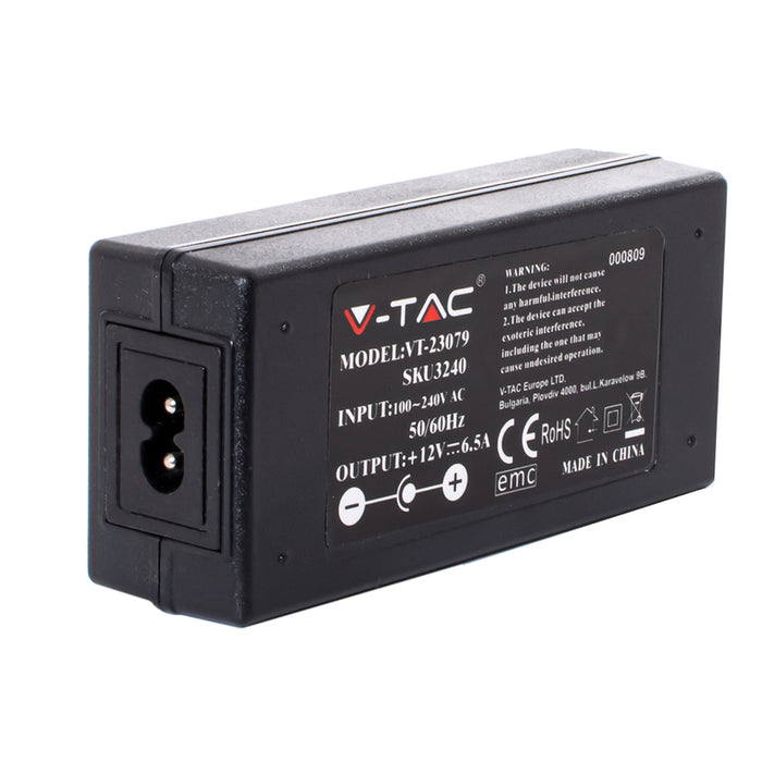 LED TRANSFORMER 78W 6.5A 12V, IP44 V-TAC