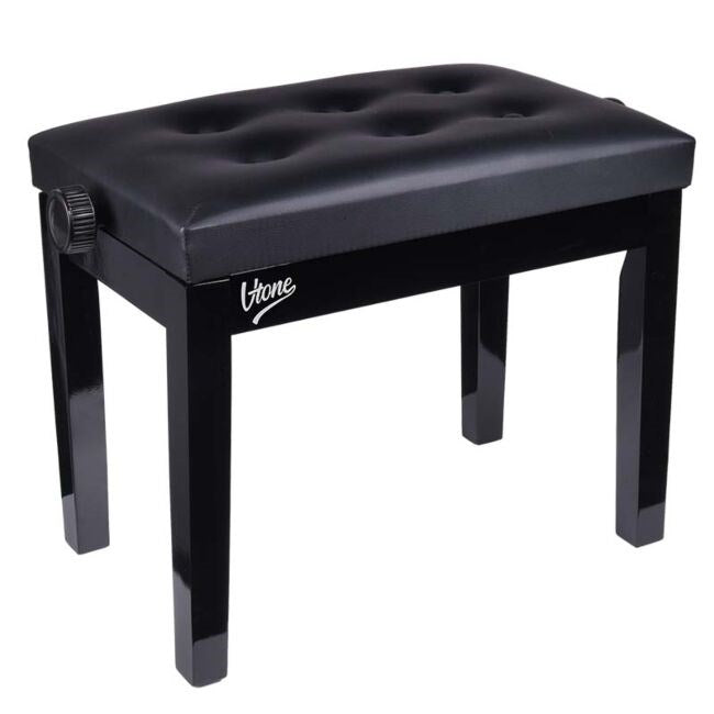 V-TONE ŁAWA 1 BK - height-adjustable piano bench, black