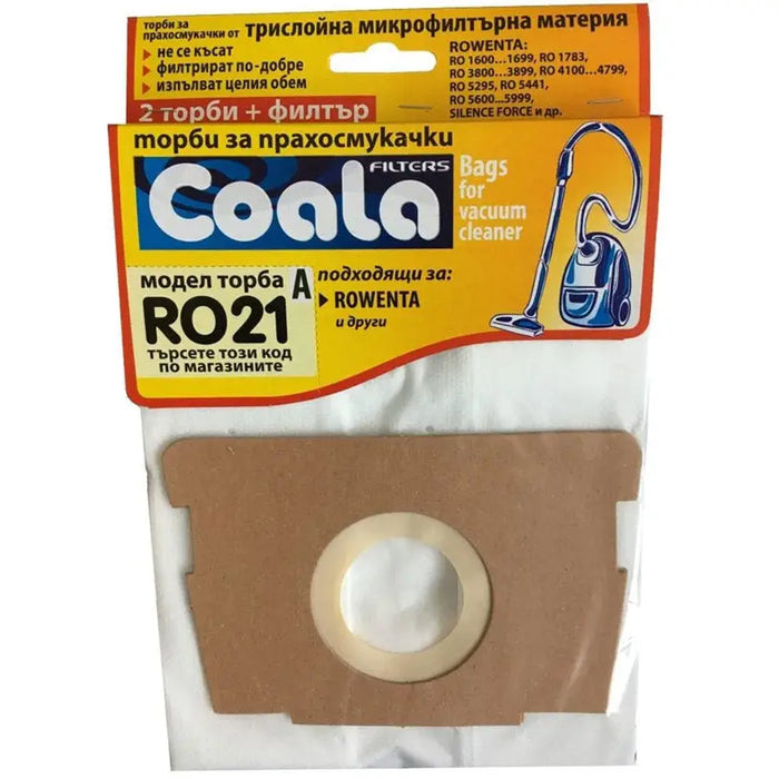 VACUUM CLEANER BAGS COALA 2 PCS ROVENTA COALA RO21 3 PCS - Акс. малки ел.уреди<<<Домакински електроуреди<<<Мебели и