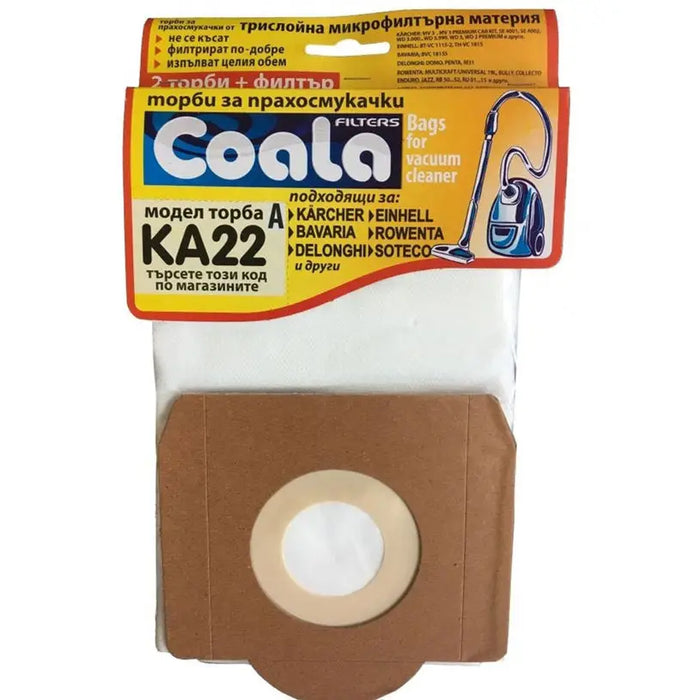 VACUUM CLEANER BAGS COALA BAG. FOR POWDER TONI KA22-A COAL 3 PCS - Акс. малки ел.уреди<<<Домакински