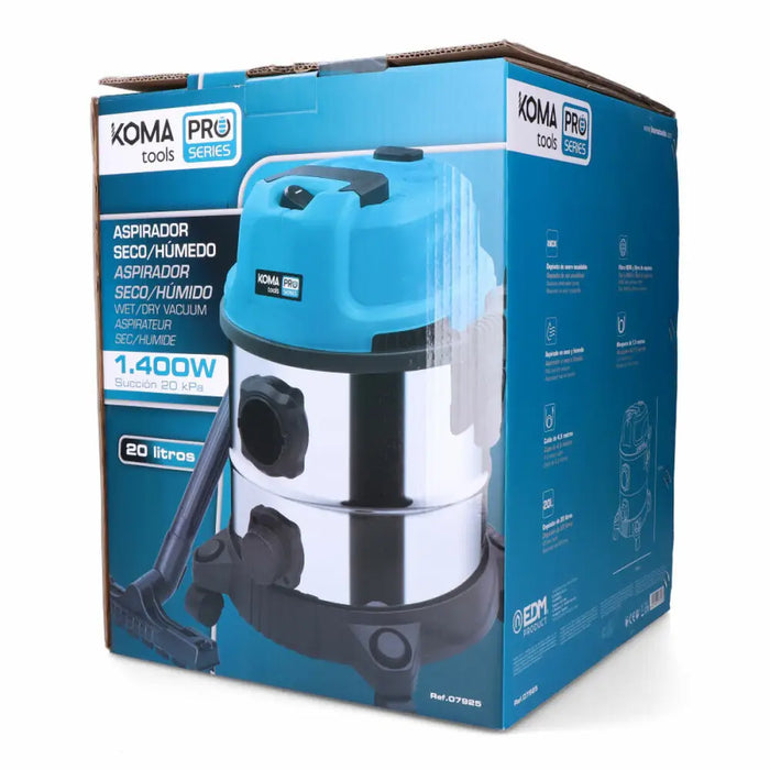 vacuum cleaner Koma Tools 1400 W 20 L - Почистване Прахосмукачки И Гладене<<<Дом Градина<<<BigBuy&&&Прахосмукачки и