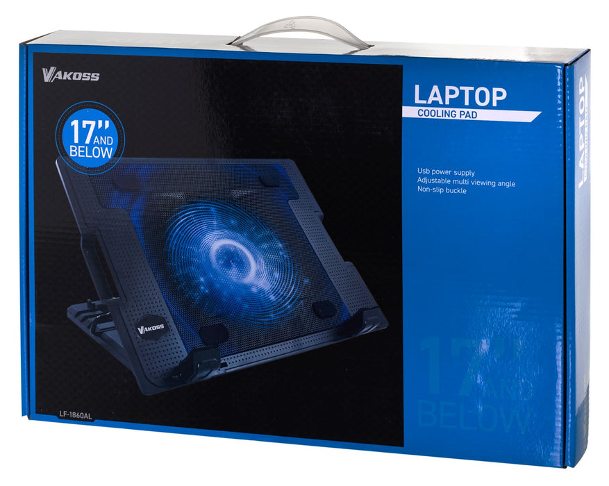Vakoss LF-1860AL laptop cooling pad 43.2 cm (17") Black