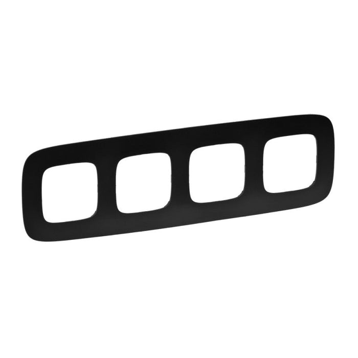 VALENA ALLURE QUAD FRAME - BLACK - Ключове контакти димери и розетки<<<Електроматериали<<<AmperelB2B