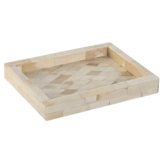 Valet Tray Home ESPRIT Bone Mango wood Colonial 20,5 x 15,5 x 2,8 cm - Декорация и Осветление<<<Дом