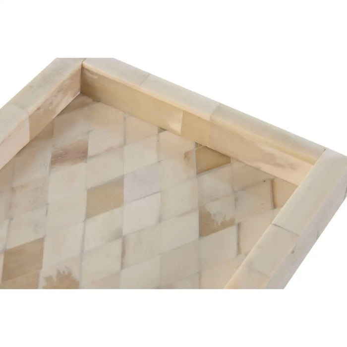 Valet Tray Home ESPRIT Bone Mango wood Colonial 20,5 x 15,5 x 2,8 cm - Декорация и Осветление<<<Дом