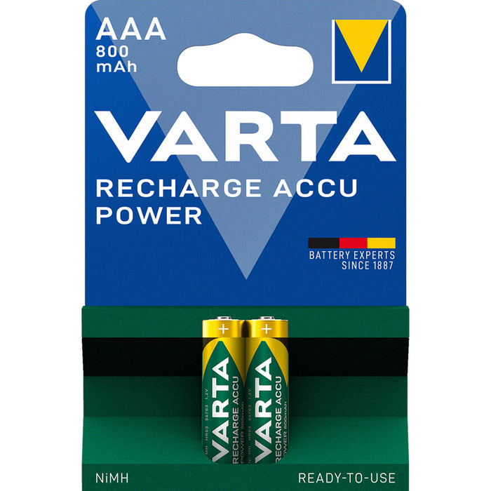 BATTERIES VARTA RECHARGEABLE TOY R2U AAA 8