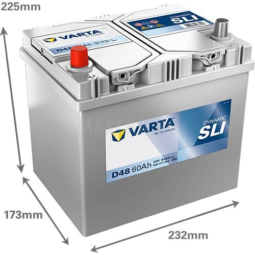 VARTA DYNAMIC SLI 60AH 540A L+ JIS