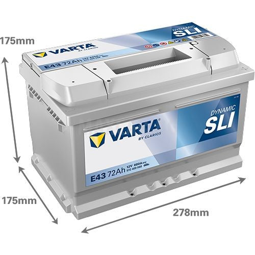 VARTA DYNAMIC SLI 72AH 680A R+