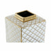 Vase DKD Home Decor 14,5 x 14,5 x 30 cm Porcelain Golden White - Декорация и Осветление<<<Дом Градина<<<BigBuy&&&Украса
