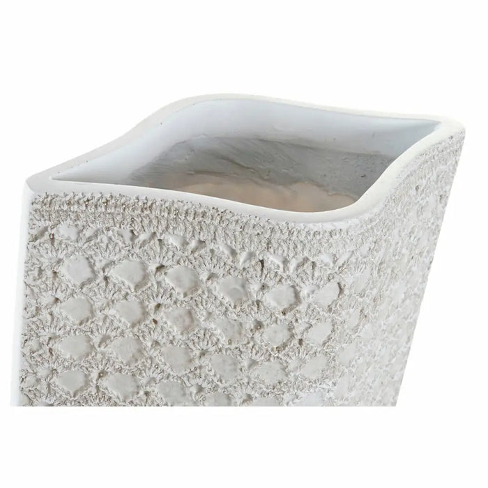 Vase DKD Home Decor 20 x 12 x 58 cm White Resin Modern - Декорация и Осветление<<<Дом Градина<<<BigBuy&&&Украса за