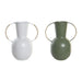 Vase DKD Home Decor 20 x 13 x 24 cm Metal Terracotta White Green (2 Units) - Декорация и Осветление<<<Дом