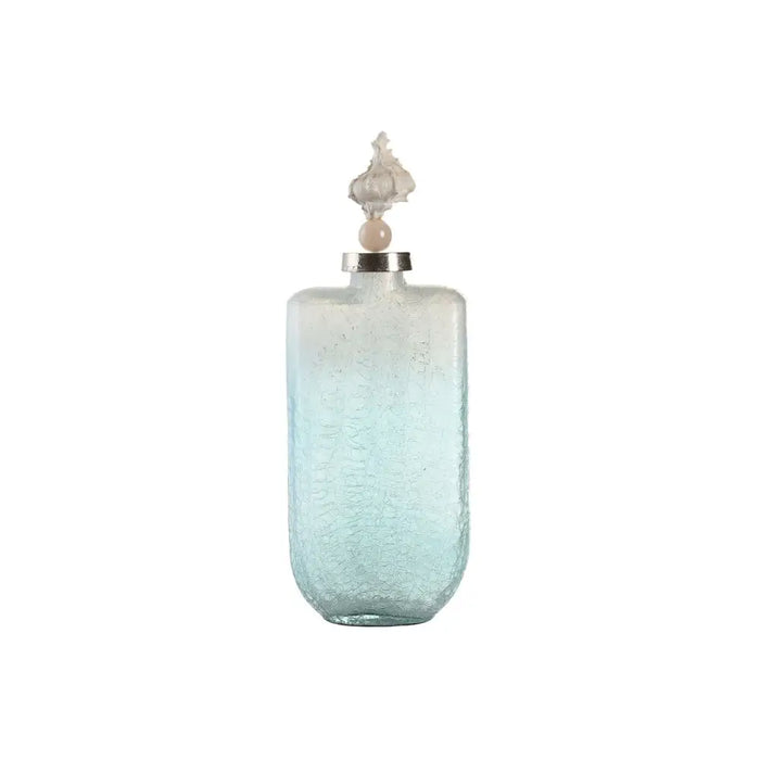 Vase DKD Home Decor Blue Aluminium Crystal Shell Mediterranean 9 x 17 x 43 cm - Декорация и Осветление<<<Дом