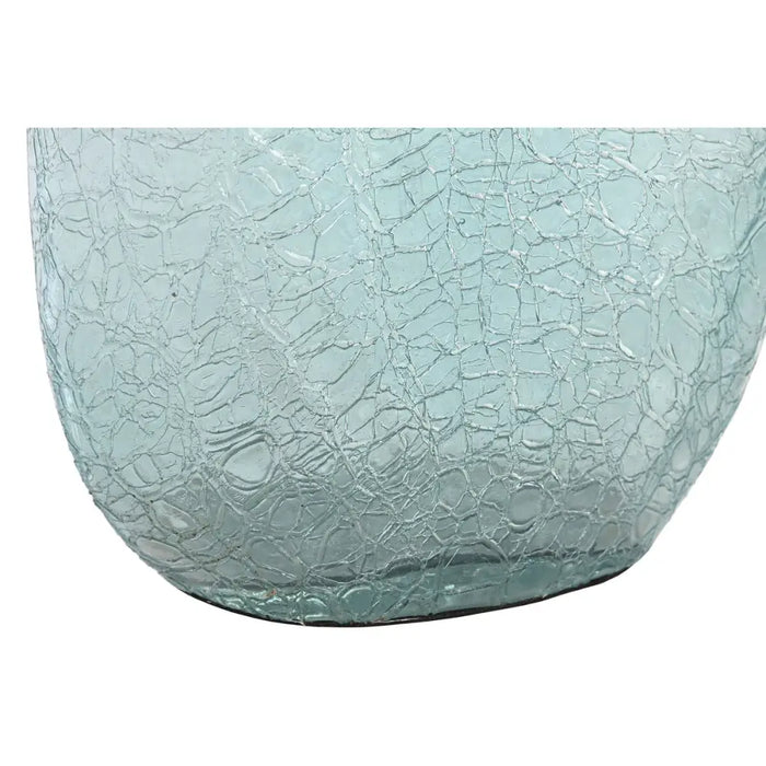 Vase DKD Home Decor Blue Aluminium Crystal Shell Mediterranean 9 x 17 x 43 cm - Декорация и Осветление<<<Дом