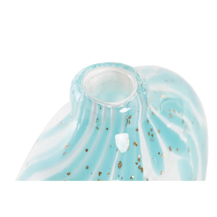 Vase DKD Home Decor Blue Crystal Mediterranean 12 x 7,5 x 21,5 cm - Декорация и Осветление<<<Дом