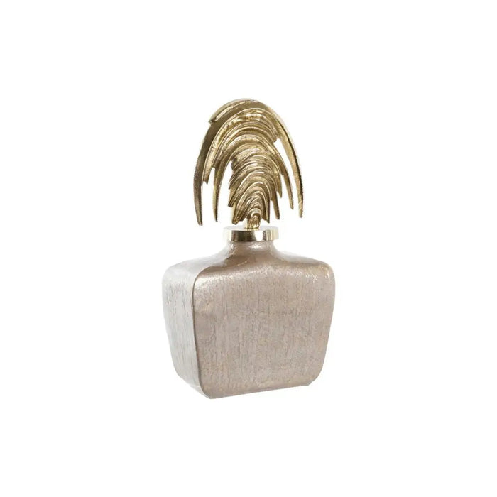 Vase DKD Home Decor Crystal Beige Golden Aluminium (28 x 11 x 45 cm) - Декорация и Осветление<<<Дом