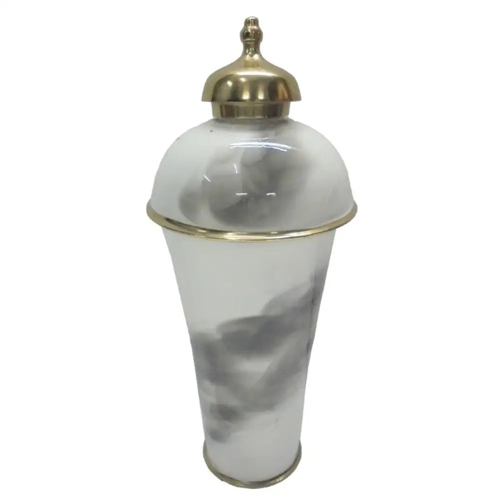 Vase DKD Home Decor Golden Aluminium Bicoloured Iron Modern (17 x 17 x 41 cm) - Декорация и Осветление<<<Дом