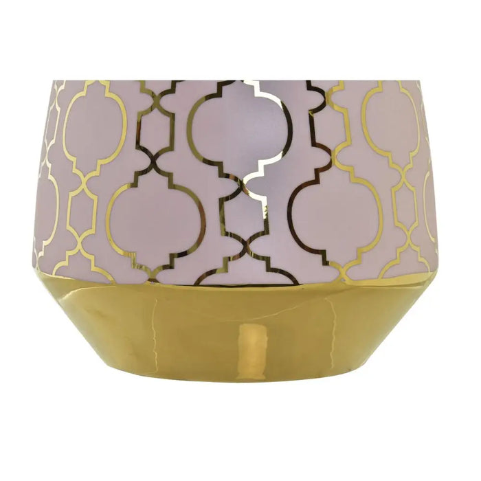 Vase DKD Home Decor Porcelain Pink Golden Oriental (18 x 18 x 24 cm) - Декорация и Осветление<<<Дом