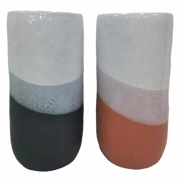 Vase DKD Home Decor Tricolour 13 x 13 x 25 cm Dolomite (2 Units) - Декорация и Осветление<<<Дом