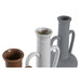Vase DKD Home Decor White Grey Terracotta Porcelain 12,7 x 12,5 x 30 cm (3 Units) - Декорация и Осветление<<<Дом