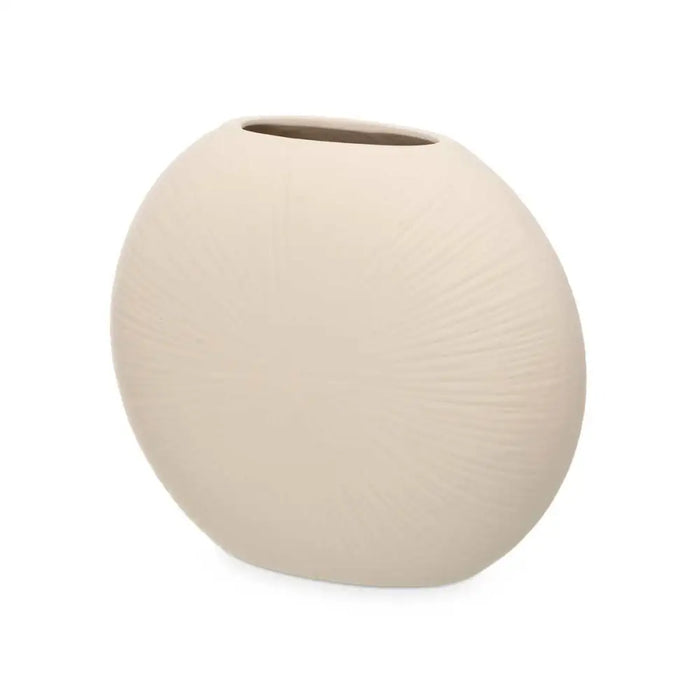 Vase Gift Decor Beige Ceramic Circular 29 x 26 x 11 cm (4 Units) - Декорация и Осветление<<<Дом