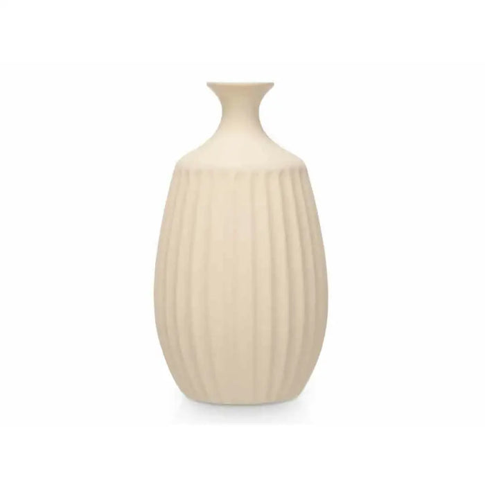 Vase Gift Decor Beige Ceramic Stripes 21 x 39 x 21 cm (2 Units) - Декорация и Осветление<<<Дом