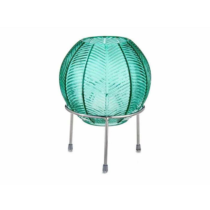 Vase Gift Decor Blue Silver Metal Glass Ball 14,5 x 19,5 x 14,5 cm - Декорация и Осветление<<<Дом