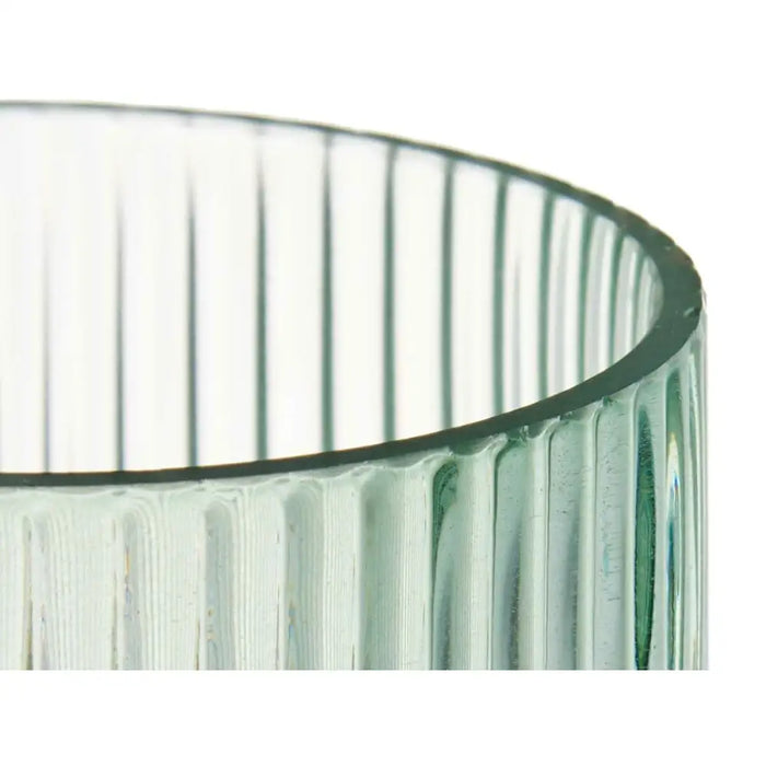 Vase Gift Decor Green Crystal Stripes 8 x 23 x 8 cm (8 Units) - Декорация и Осветление<<<Дом Градина<<<BigBuy&&&Украса