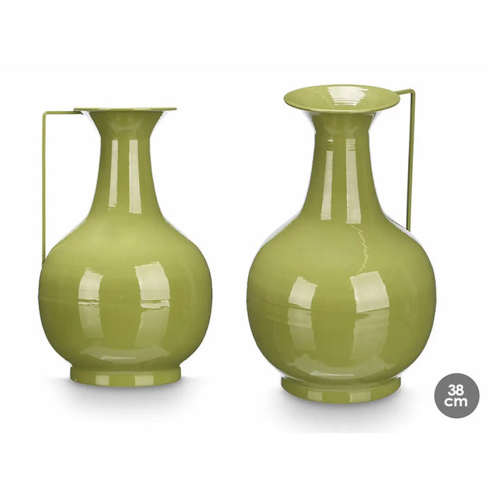 Vase Gift Decor Green Iron Ball 24 x 38 x 14,8 cm (4 Units) - Декорация и Осветление<<<Дом Градина<<<BigBuy&&&Украса за