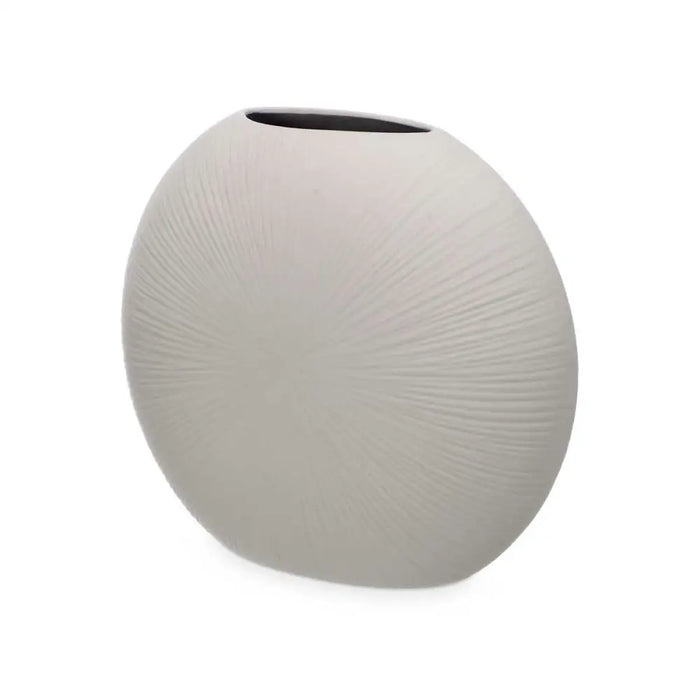 Vase Gift Decor Grey Ceramic Circular 36 x 34 x 16 cm (2 Units) - Декорация и Осветление<<<Дом