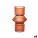 Vase Gift Decor Orange Tile Crystal Stripes 9,5 x 16,5 x 9,5 cm 10,5 x 17,5 x 10,5 cm (8 Units) - Декорация и