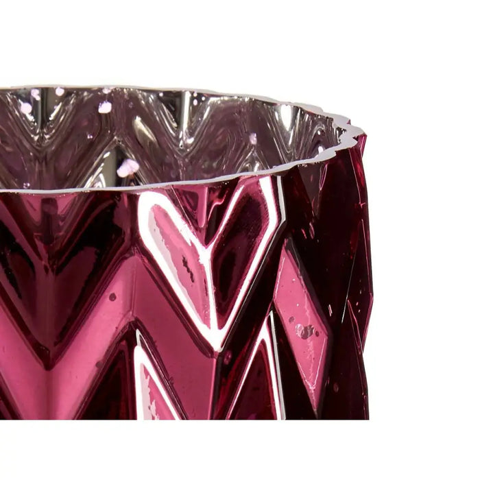 Vase Gift Decor Pink Crystal Ear (of wheat) Engraving 11,3 x 19,5 x 11,3 cm (6 Units) - Декорация и Осветление<<<Дом